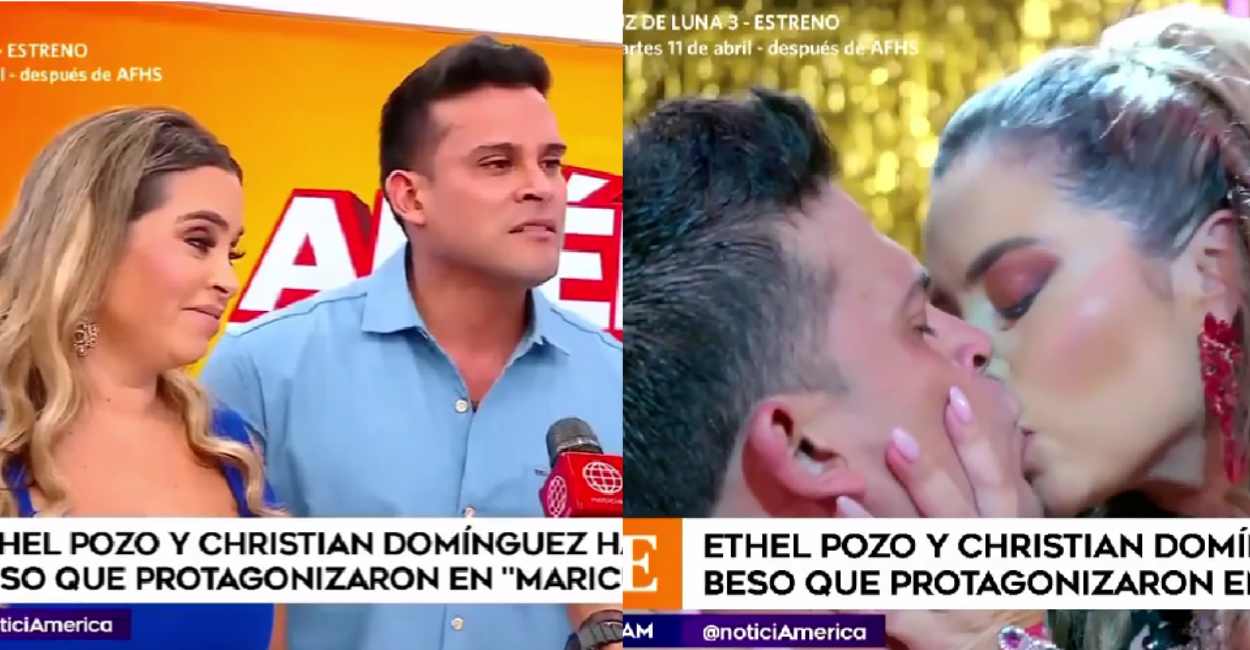 Christian Domínguez elogia a Ethel Pozo tras besarla en Maricucha 2