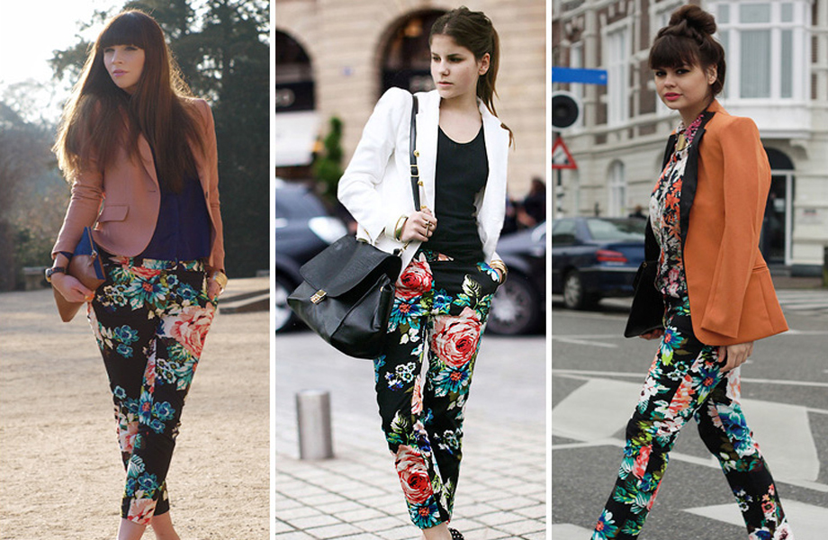 Cuatro formas de llevar con estilo los pantalones floreados en este  invierno [FOTOS]