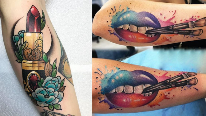 10 tatuajes más creativos que toda amante del maquillaje desearía tener