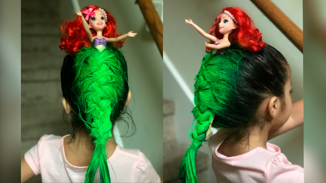 El peinado que alborota las redes sociales está inspirado en La Sirenita