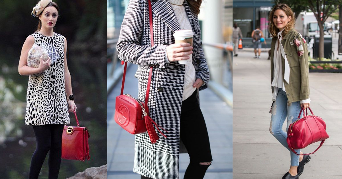 Así es cómo puedes llevar un bolso rojo en tu look [FOTOS]