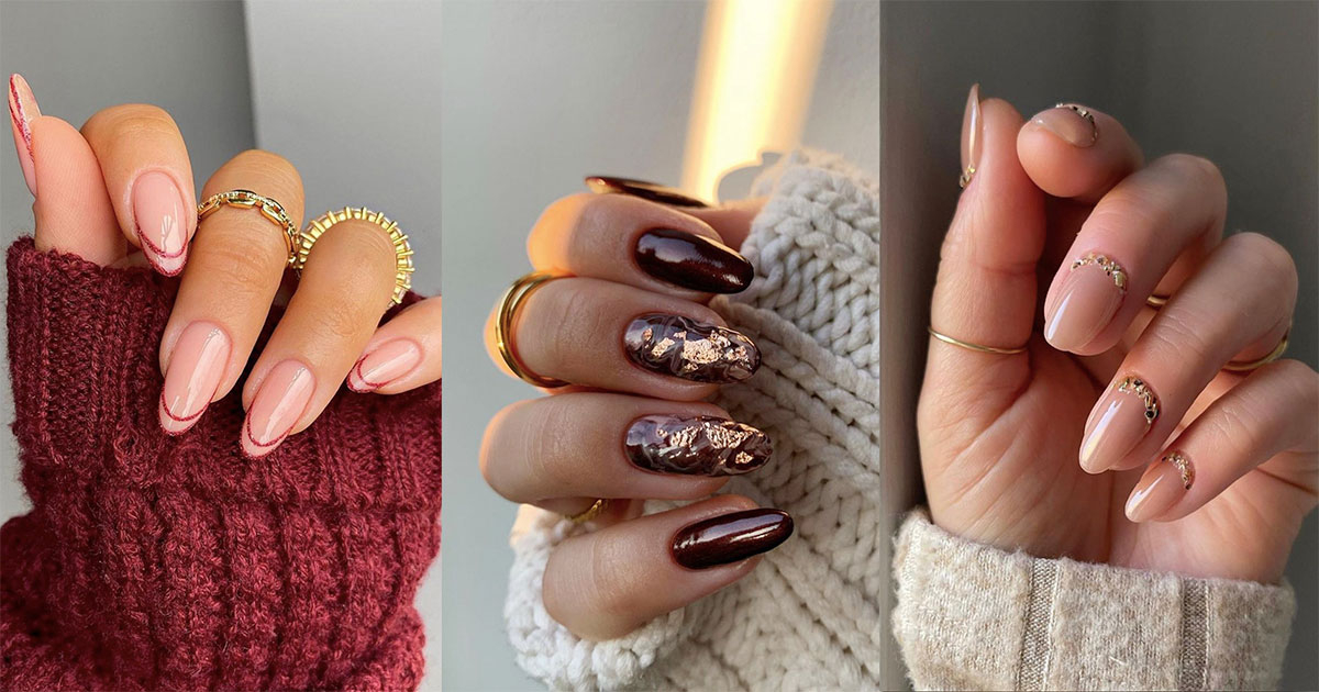 Add glamor to your looks with sparkling manicures according to the shape of your nails