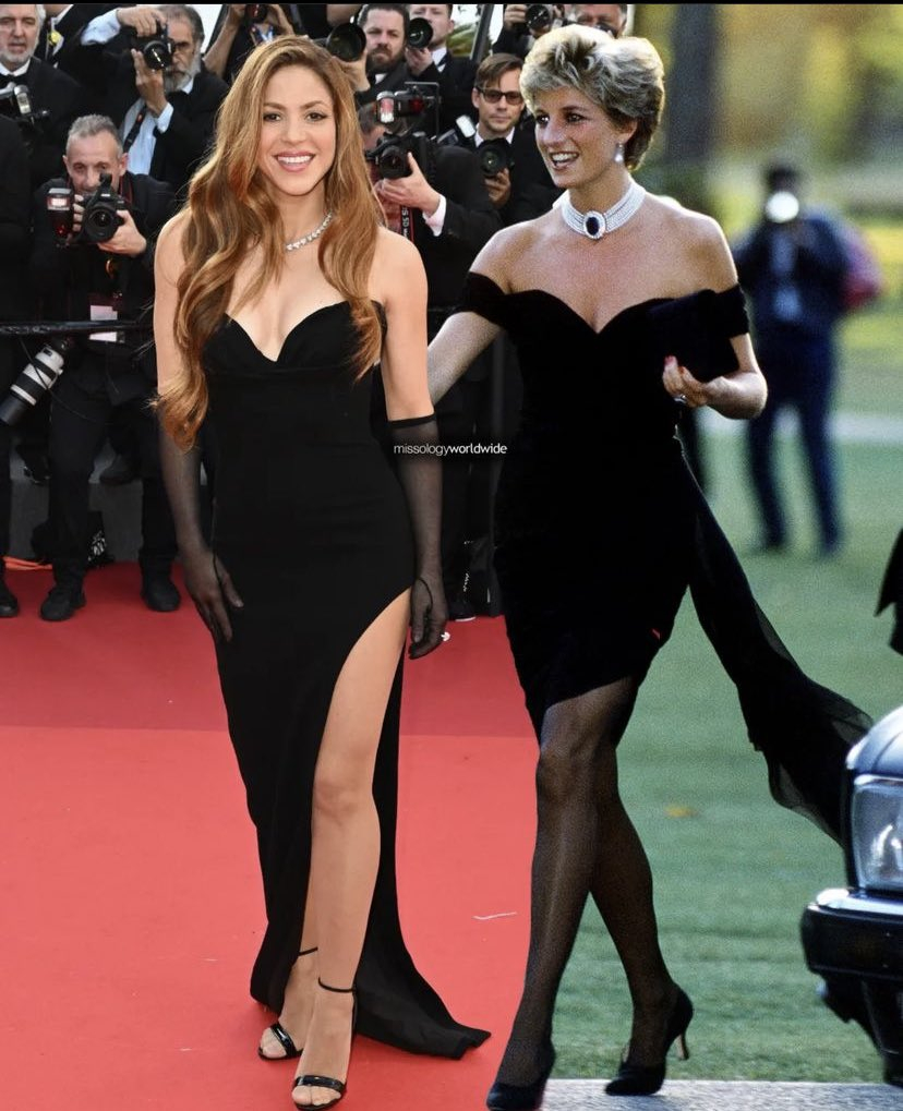 Shakira sorprende como Lady Di al llevar el icónico vestido de la venganza  tras infidelidad