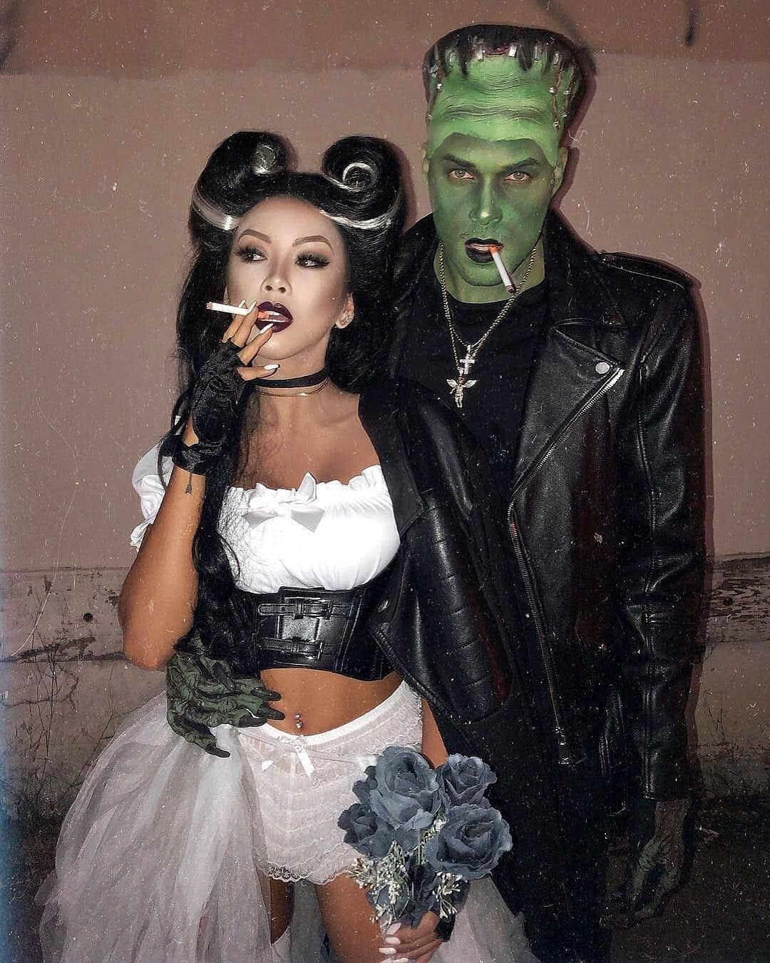 Disfraces para parejas Halloween: Frankenstein y su novia