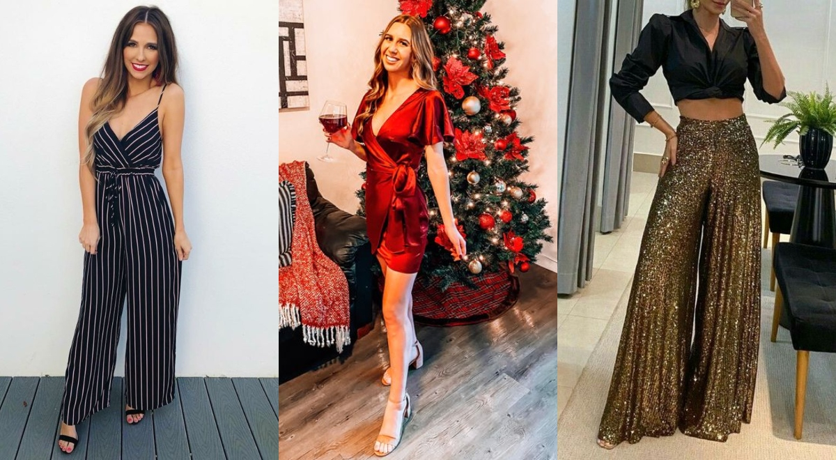 Mujer Vestidos Para Cena De Navidad 2019 Cena Navideña Ropa Para