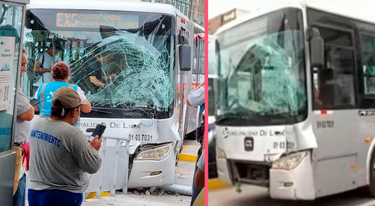 Al menos 9 heridos tras choque entre buses del Metropolitano en la
