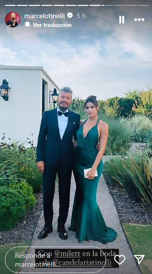 Milett Figueroa arrasa en la boda de la hija de Marcelo Tinelli con sofisticado vestido de sirena