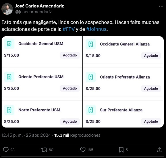 Alianza Lima vs. San Martín: hinchas reportan presunto fraude en Joinnus en la compra de entradas para la final de vóley