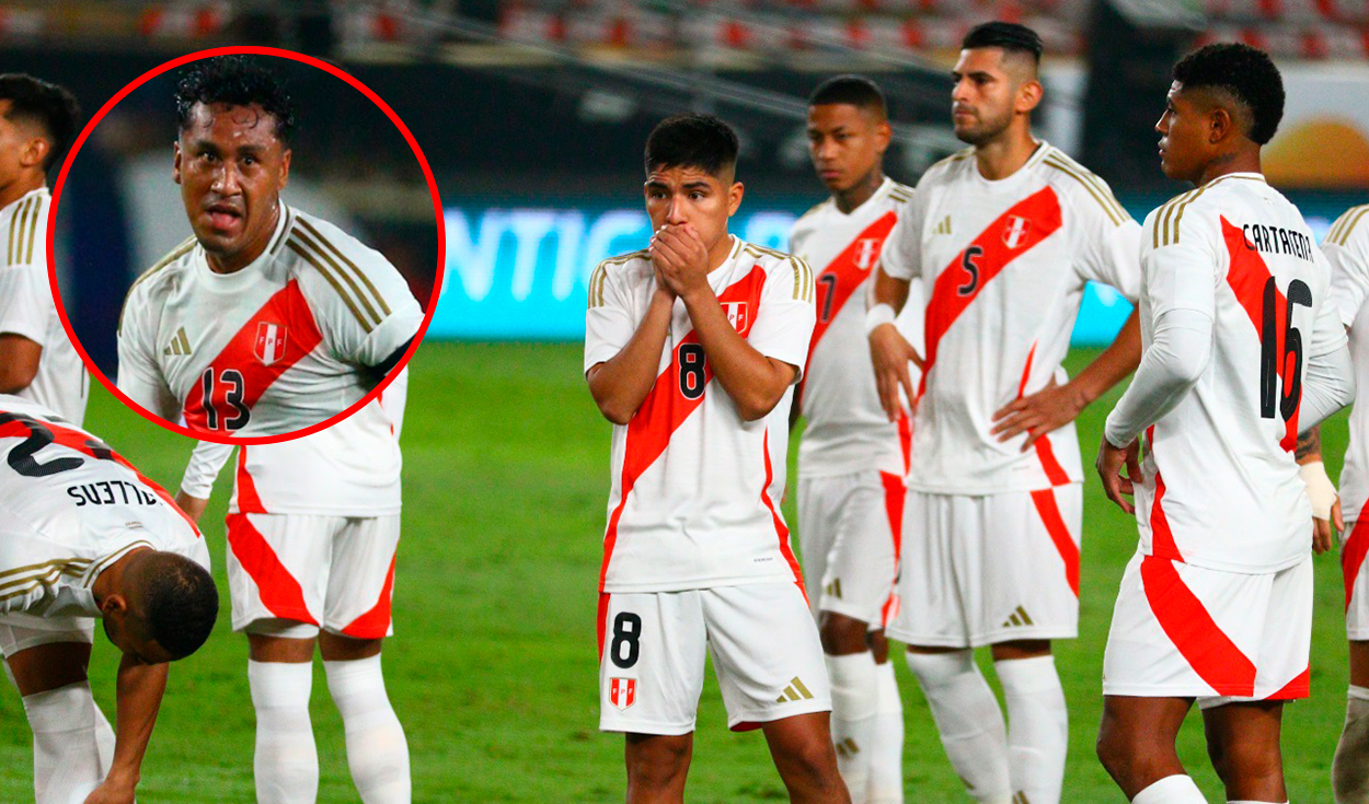 Renato Tapia y sus compañeros de la selección peruana