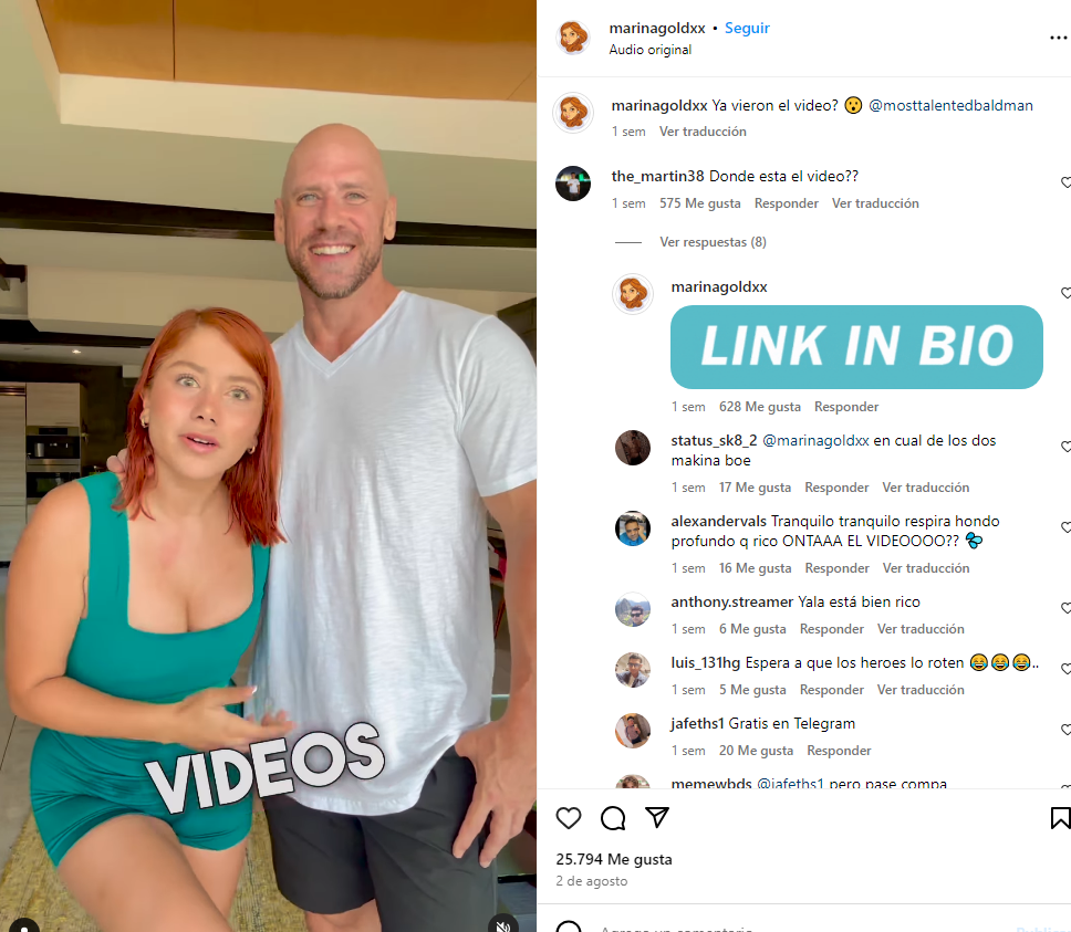 Marina Gold vídeo con Johnny Sins