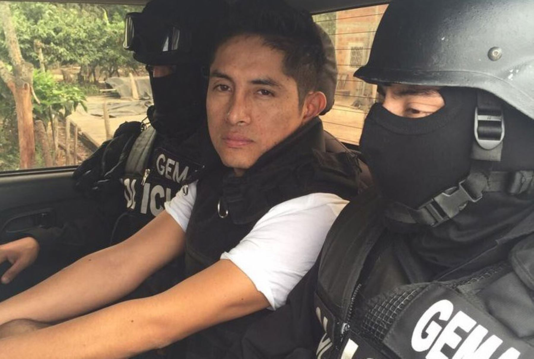 Gerald Oropeza cuando fue detenido