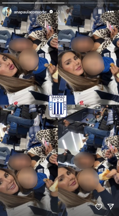 Ana Paula Consorte celebró junto a su familia el debut de Paolo Guerrero en Alianza Lima.