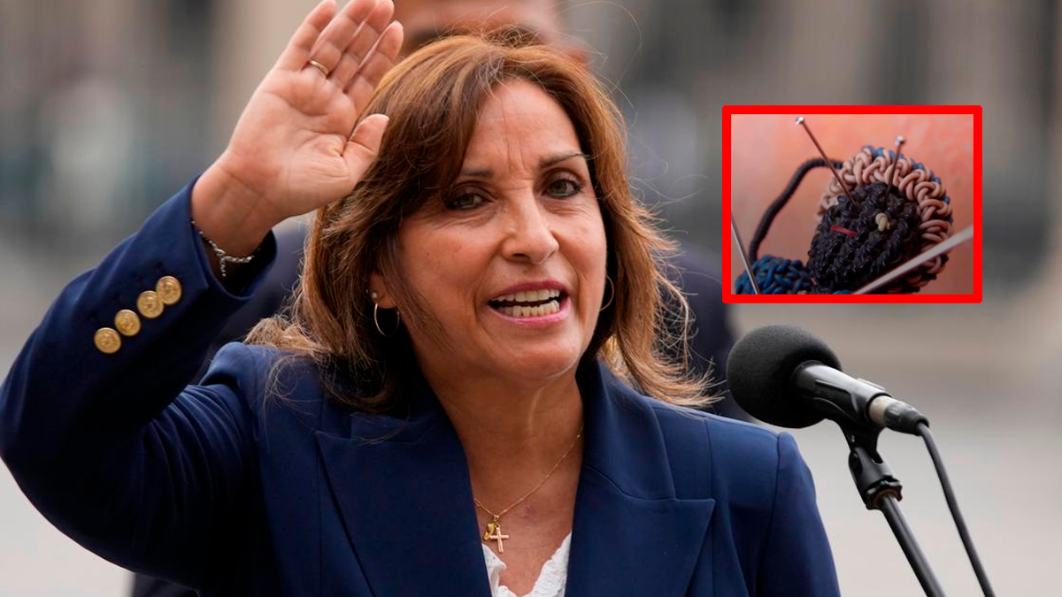 Hacen macabro hallazgo con muñeco vudú en cartera de Dina Boluarte