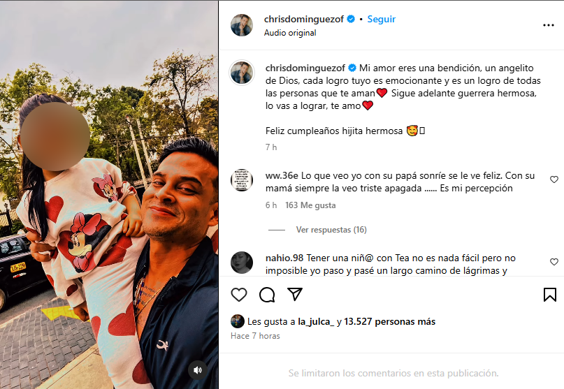 Christian Domínguez y su hija con Pamela Franco