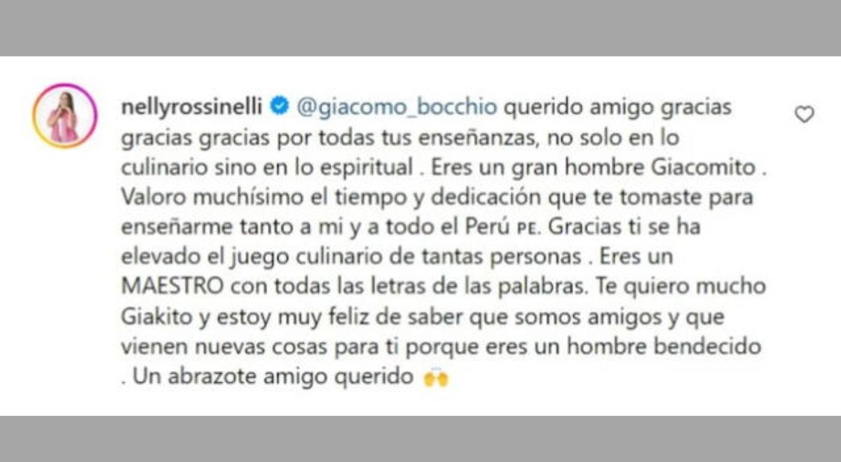 Nelly Rosinelli vía Instagram.