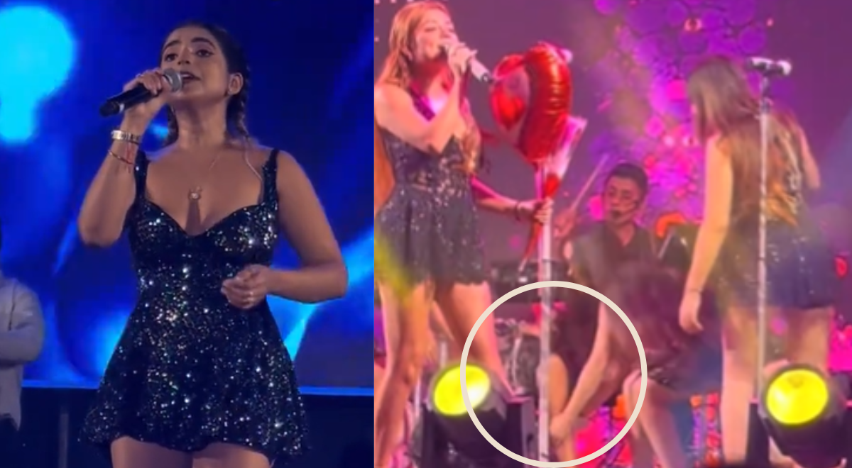 Susana Alvarado sufre estrepitosa caída en pleno concierto de Corazón Serrano preocupando a sus fans